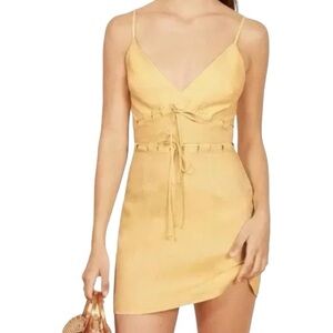 Reformation yellow and gold dress
